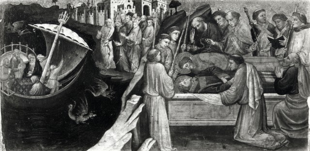 A. C. Cooper — Mariotto di Nardo - sec. XIV/ XV - Traslazione del corpo di santo Stefano; Deposizione del corpo di santo Stefano nella tomba di san Lorenzo — insieme